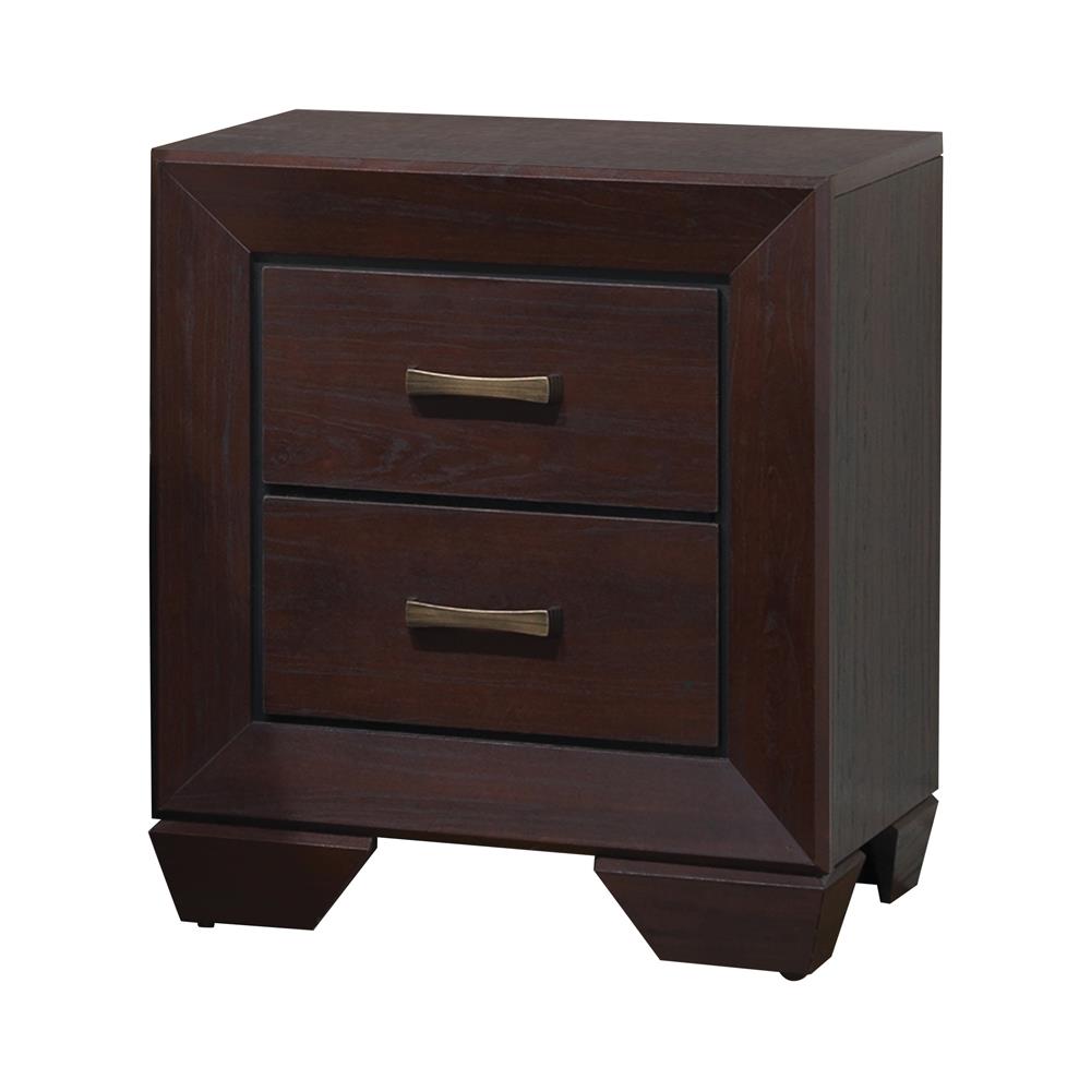 Kauffman 2-Drawer Nightstand Dark Cocoa - 204392 - Bien Home Furniture &amp; Electronics