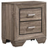Kauffman 2-Drawer Nightstand Washed Taupe - 204192 - Bien Home Furniture & Electronics