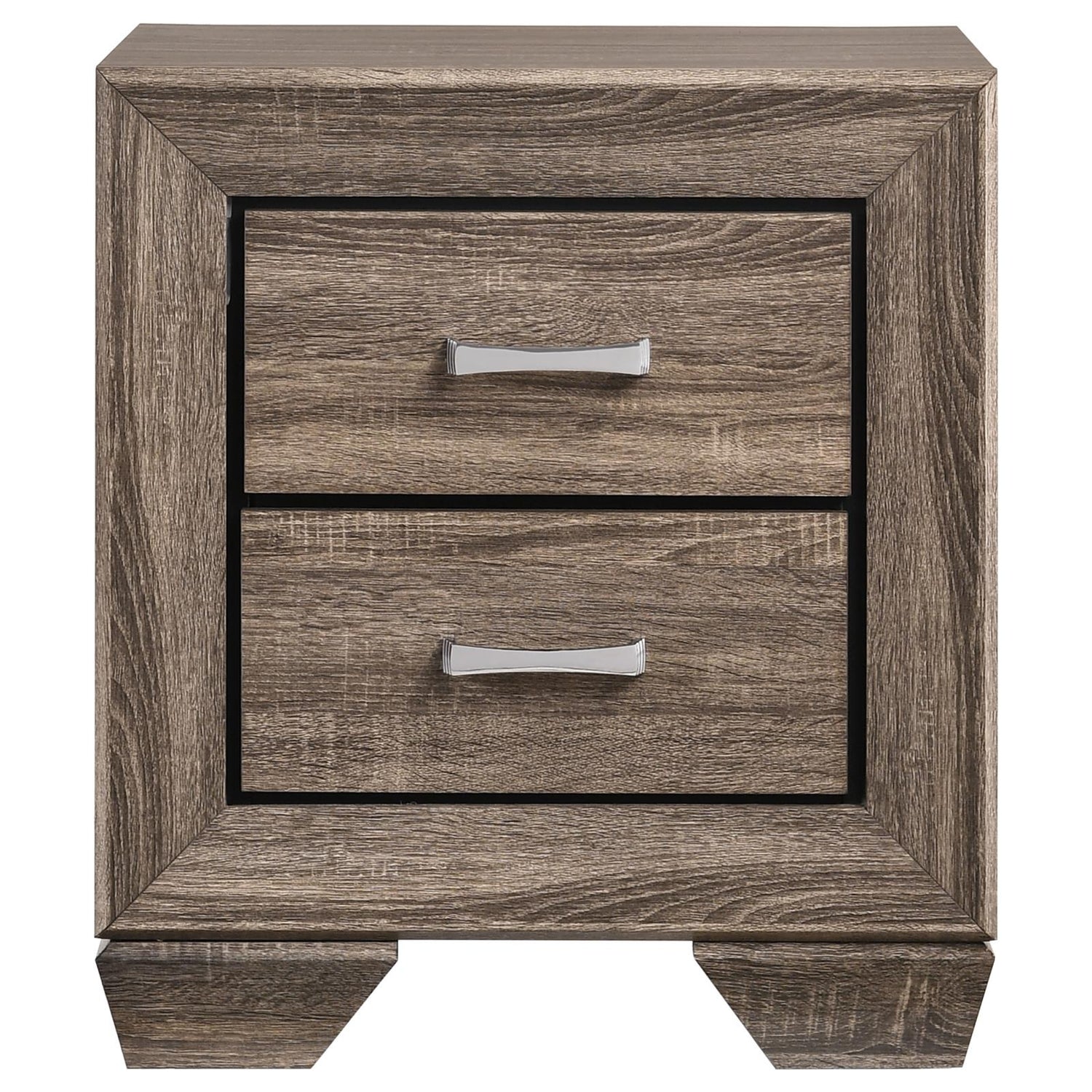Kauffman 2-Drawer Nightstand Washed Taupe - 204192 - Bien Home Furniture &amp; Electronics