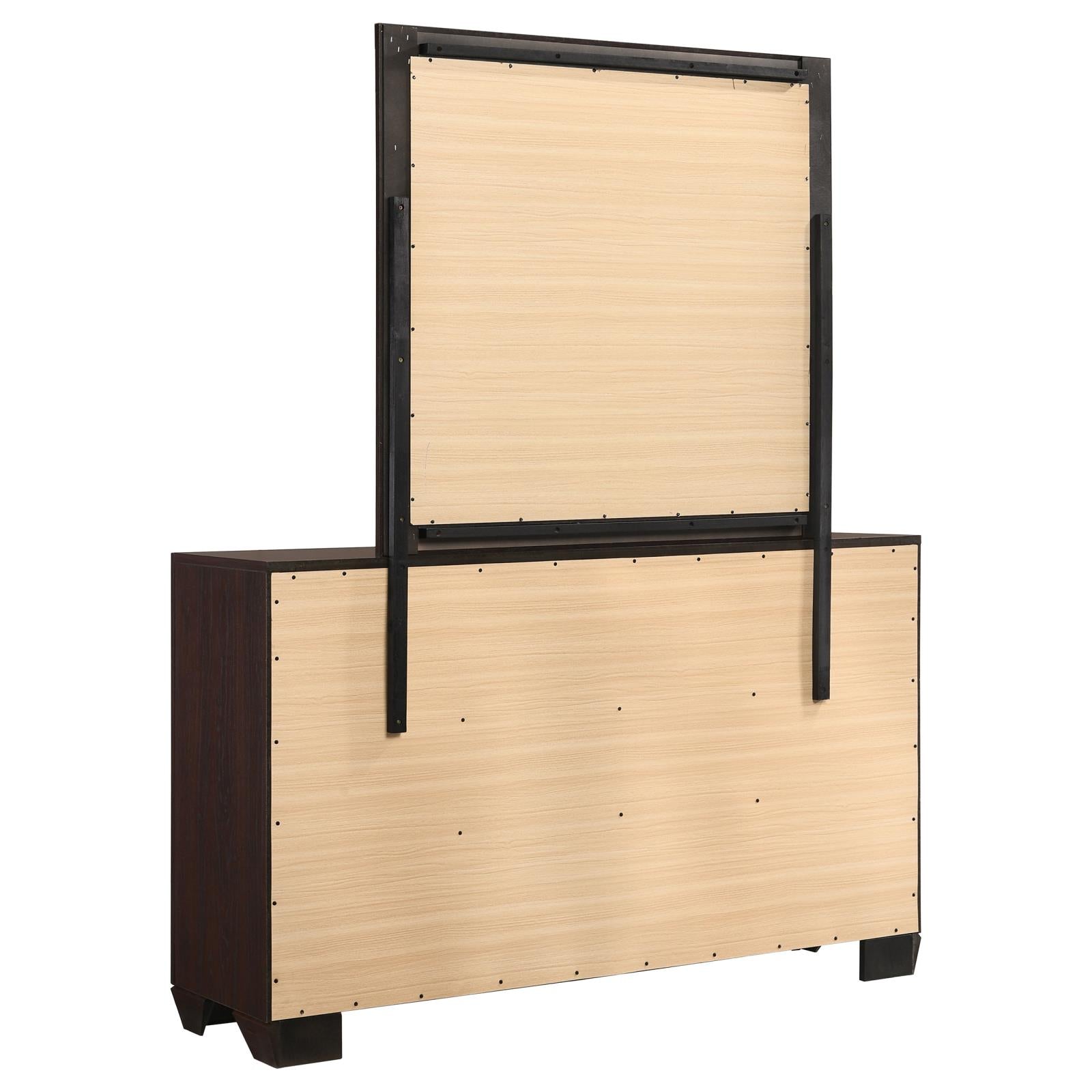 Kauffman 6-drawer Dresser with Mirror Dark Cocoa - 204393M - Bien Home Furniture &amp; Electronics