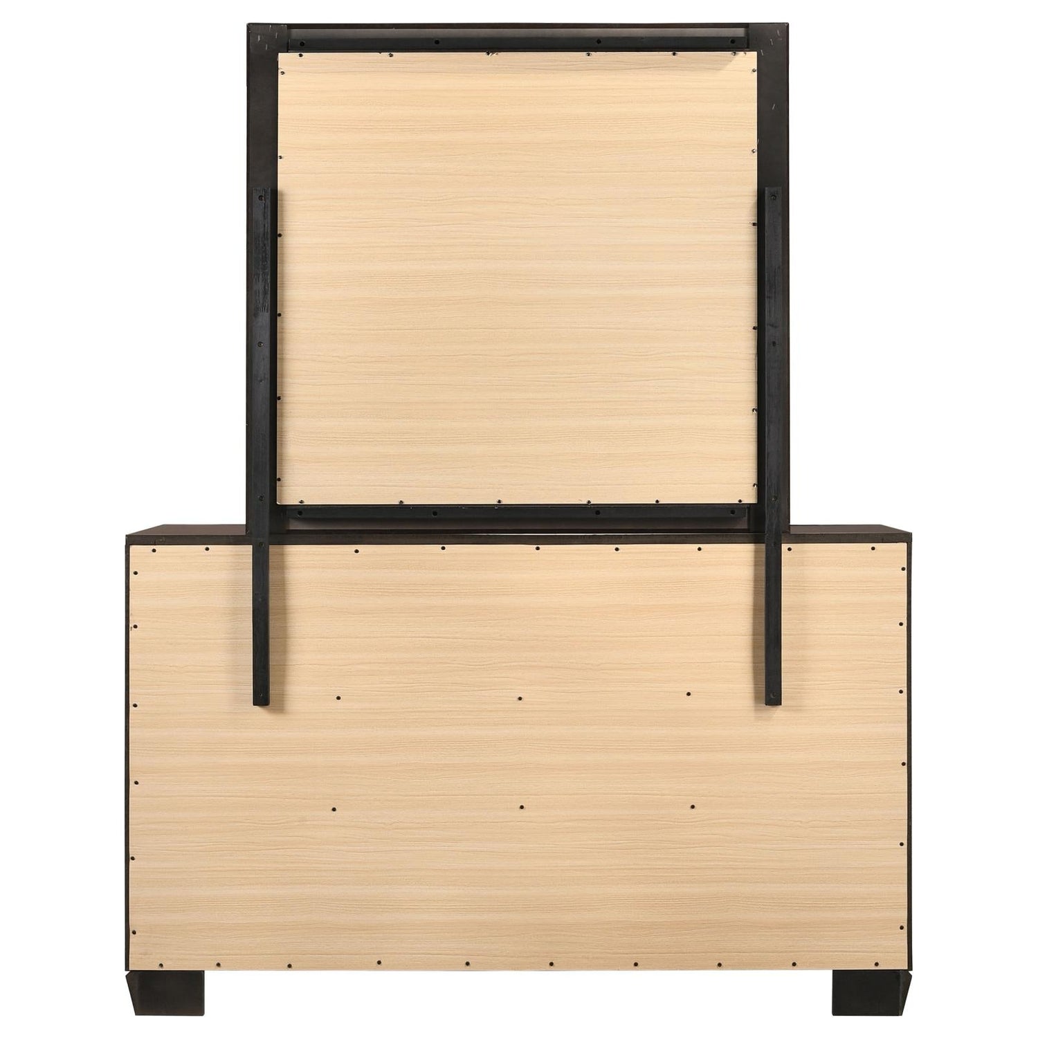 Kauffman 6-drawer Dresser with Mirror Dark Cocoa - 204393M - Bien Home Furniture &amp; Electronics