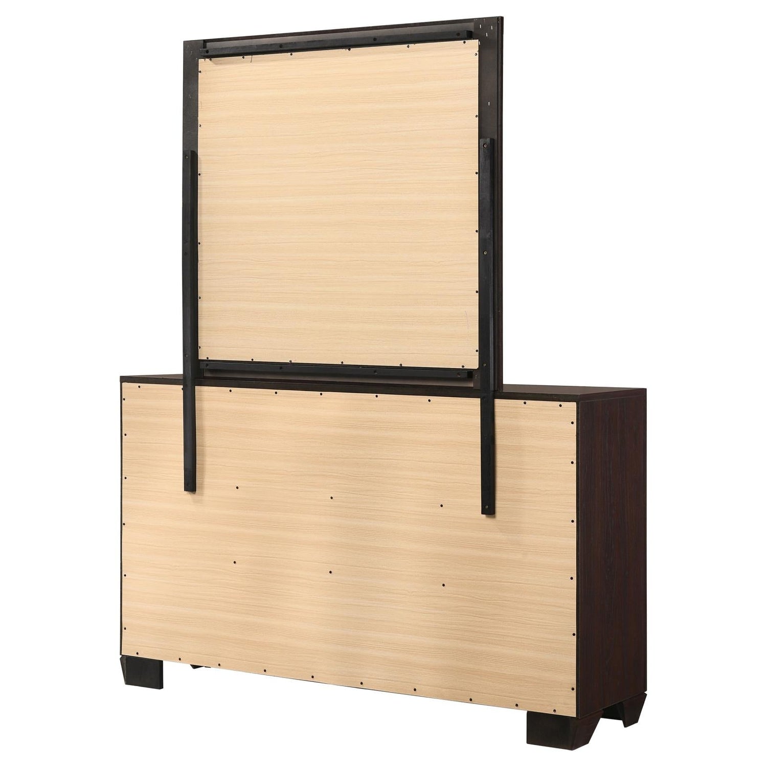 Kauffman 6-drawer Dresser with Mirror Dark Cocoa - 204393M - Bien Home Furniture &amp; Electronics