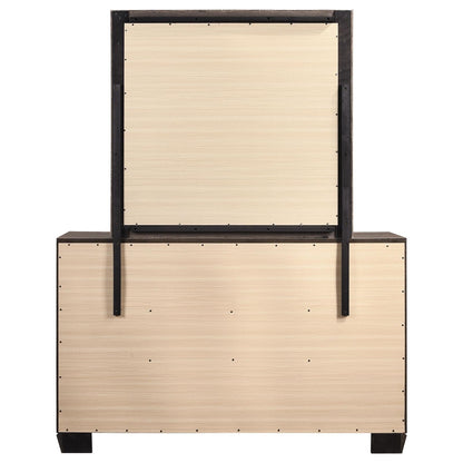 Kauffman 6-drawer Dresser with Mirror Washed Taupe - 204193M - Bien Home Furniture &amp; Electronics