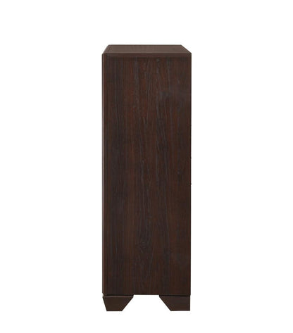 Kauffman Dark Cocoa 5-Drawer Chest - 204395 - Bien Home Furniture &amp; Electronics
