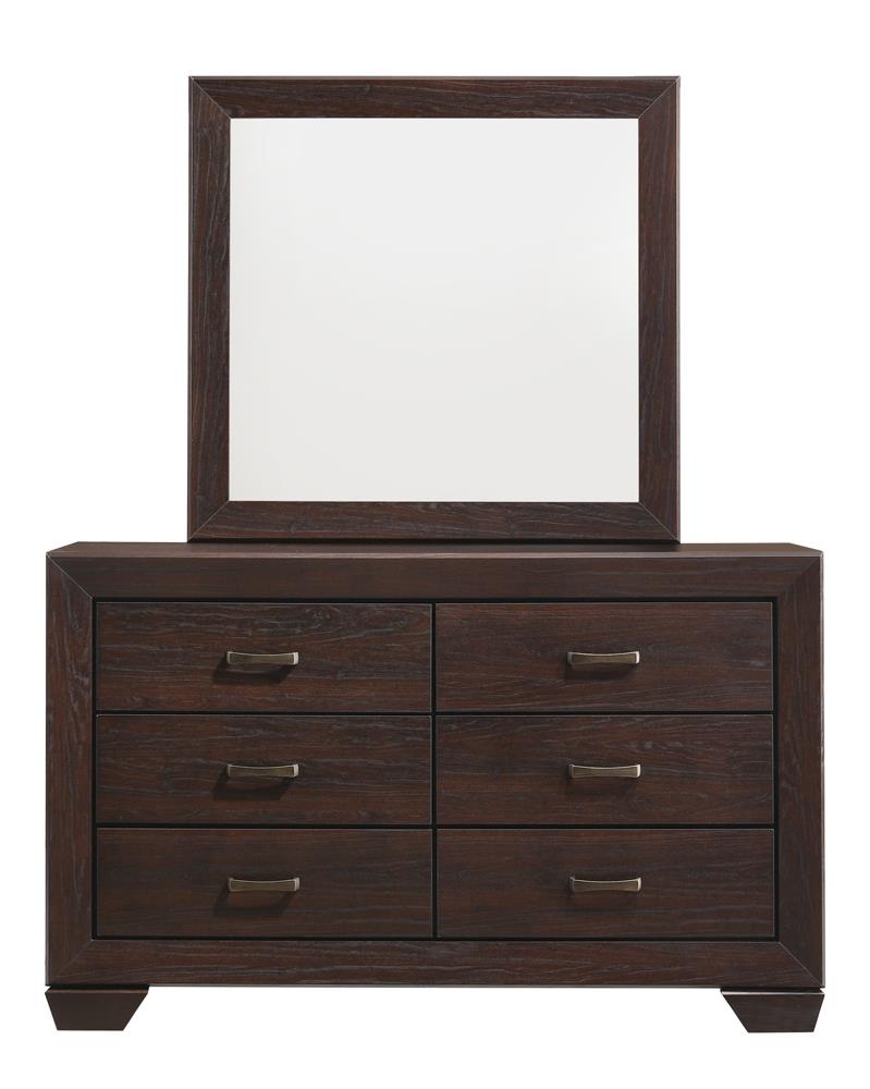 Kauffman Dark Cocoa 6-Drawer Dresser - 204393 - Bien Home Furniture &amp; Electronics