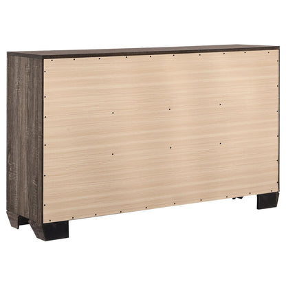 Kauffman Washed Taupe 6-Drawer Dresser - 204193 - Bien Home Furniture &amp; Electronics