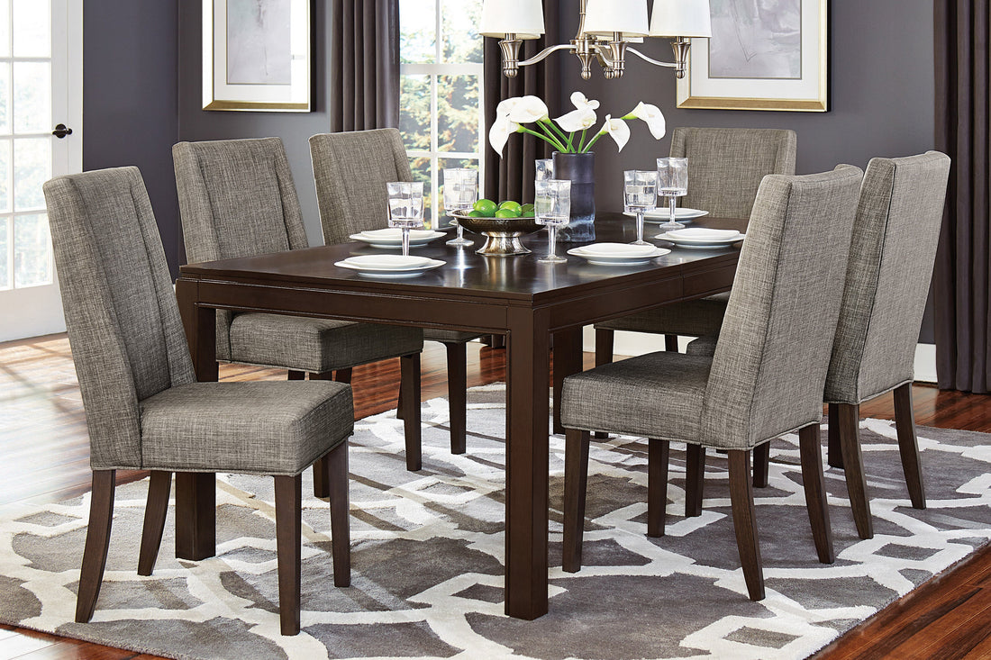 Kavanaugh Dark Brown Extendable Dining Set - SET | 5409-78 | 5409S(4) - Bien Home Furniture & Electronics