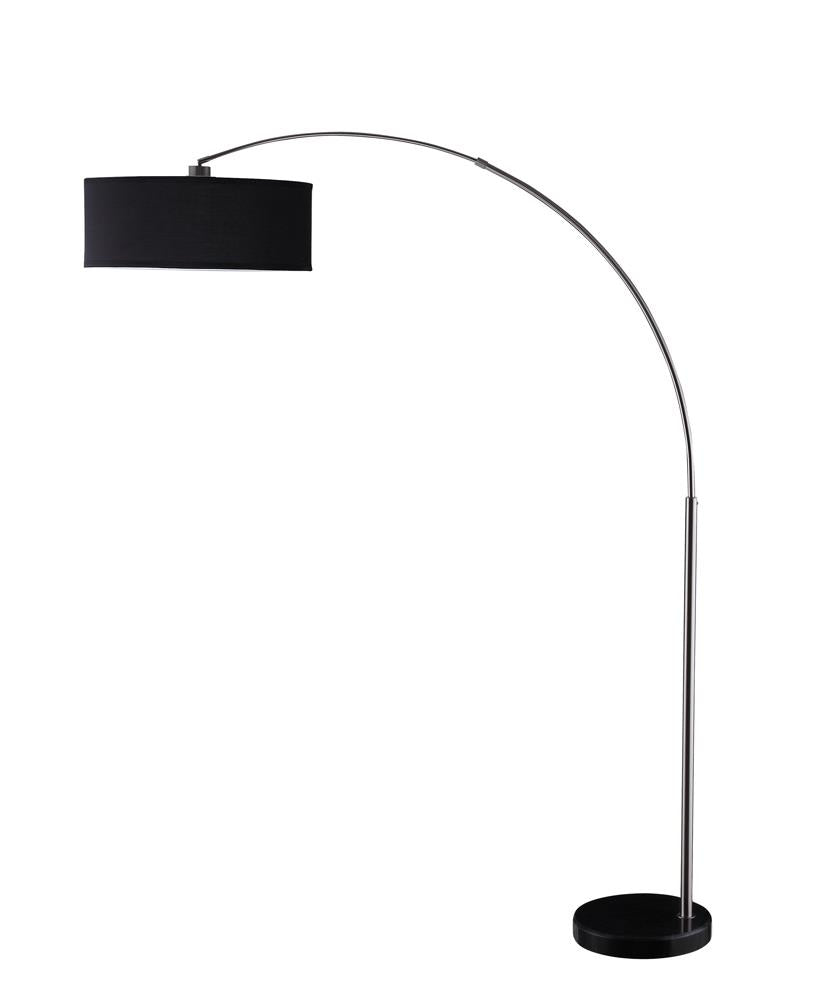 Kawke Drum Shade Floor Lamp Black/Chrome - 901486 - Bien Home Furniture &amp; Electronics