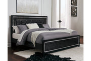 Kaydell Black King Upholstered Panel Bed - SET | B1420-56 | B1420-58 | B1420-95 | B100-14 - Bien Home Furniture & Electronics