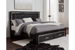 Kaydell Black King Upholstered Panel Bed with Storage - SET | B100-14 | B1420-56S | B1420-58 | B1420-95 - Bien Home Furniture & Electronics