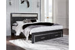 Kaydell Black King Upholstered Panel Storage Platform Bed - SET | B100-14 | B1420-158 | B1420-56S | B1420-95 - Bien Home Furniture & Electronics
