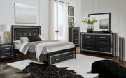 Kaydell Black LED Storage Panel Bedroom Set - SET | B1420-56S | B1420-58 | B1420-97 | B1420-31 | B1420-92 - Bien Home Furniture & Electronics