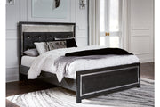 Kaydell Black Queen Upholstered Panel Bed - SET | B1420-157 | B1420-54 | B1420-96 - Bien Home Furniture & Electronics