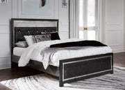 Kaydell Black Queen Upholstered Panel Platform Bed - SET | B100-13 | B1420-157 | B1420-54 | B1420-95 - Bien Home Furniture & Electronics
