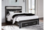 Kaydell Black Queen Upholstered Panel Storage Bed - SET | B1420-157 | B1420-54S | B1420-96 - Bien Home Furniture & Electronics