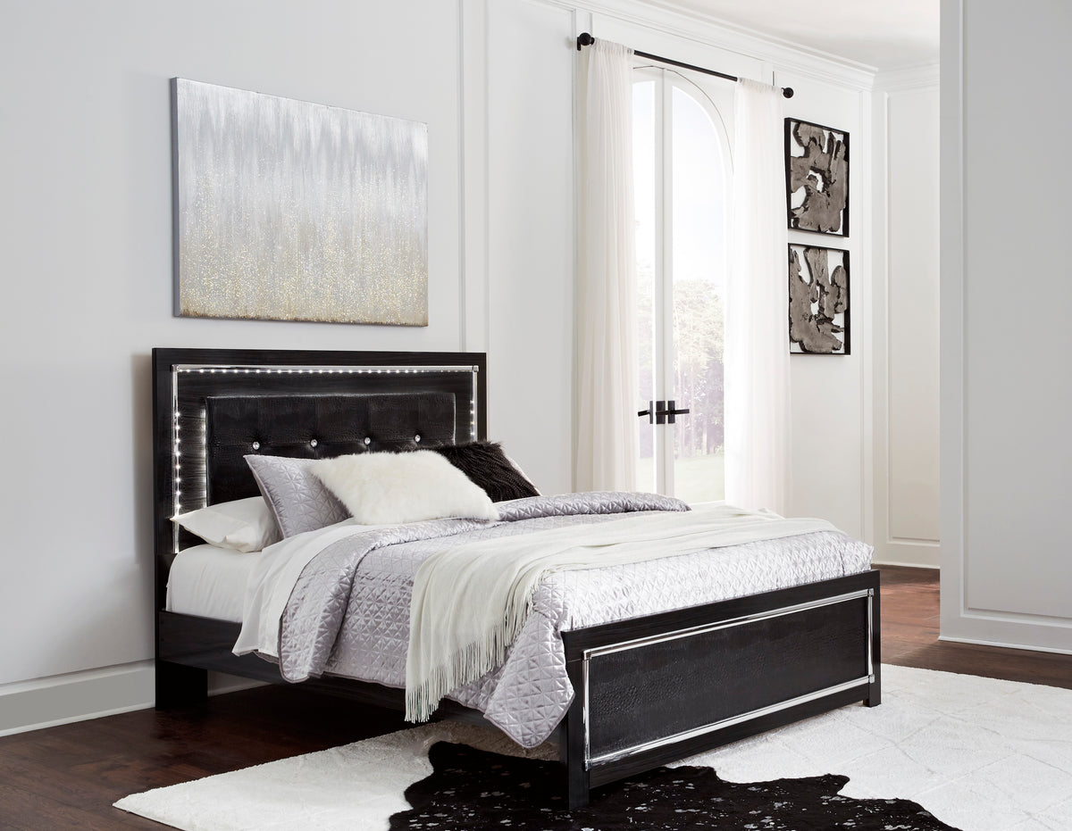Kaydell  Queen Upholstered Panel Bed - SET | B1420-54 | B1420-57 | B1420-96 - Bien Home Furniture &amp; Electronics