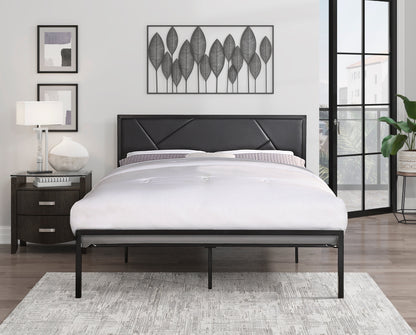 Keegan Gunmetal Full Platform Bed - 1602BKF-1 - Bien Home Furniture &amp; Electronics