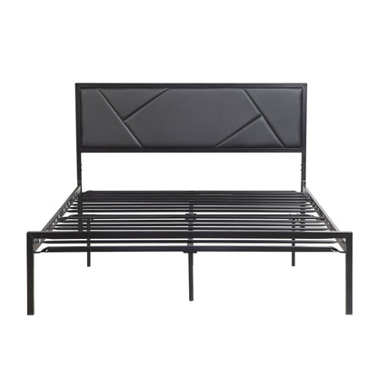 Keegan Gunmetal Full Platform Bed - 1602BKF-1 - Bien Home Furniture &amp; Electronics