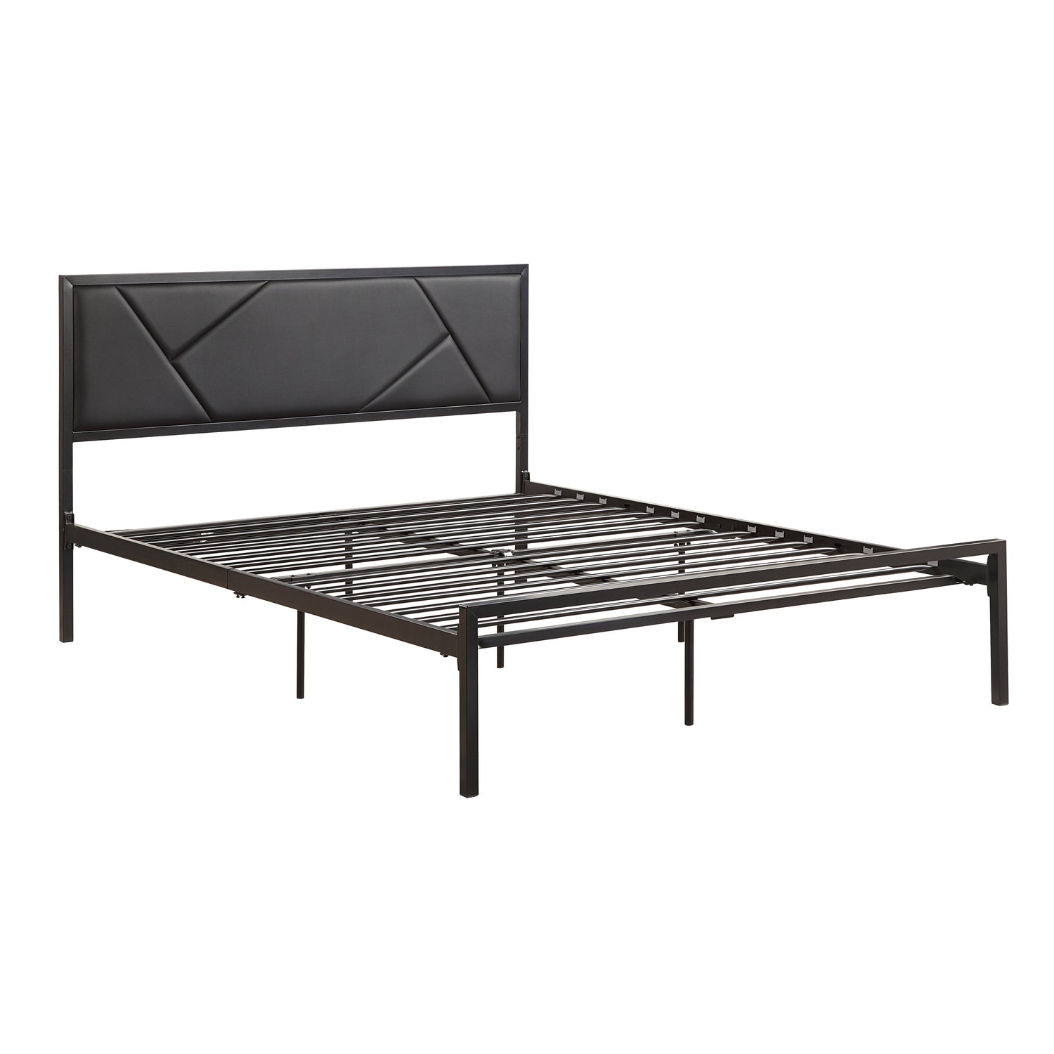 Keegan Gunmetal Full Platform Bed - 1602BKF-1 - Bien Home Furniture &amp; Electronics