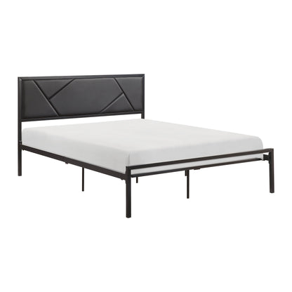 Keegan Gunmetal Queen Platform Bed - 1602BK-1 - Bien Home Furniture &amp; Electronics
