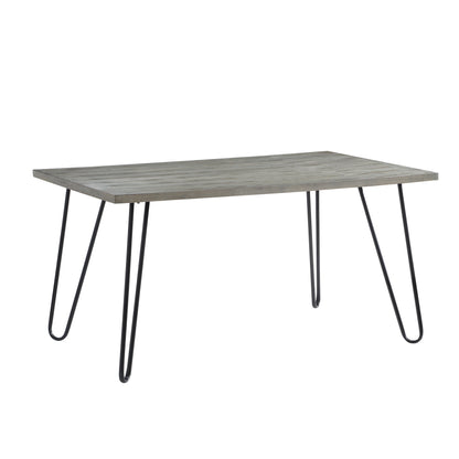Keene Light Gray/Black Metal Dining Table - 5817-60 - Bien Home Furniture &amp; Electronics