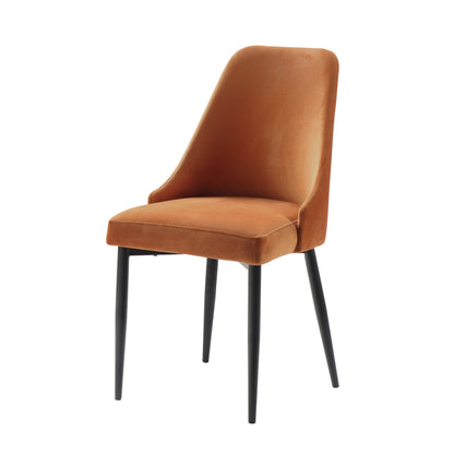 Keene Orange Velvet Side Chair, Set of 2 - 5817RNS - Bien Home Furniture &amp; Electronics