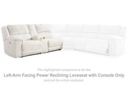 Keensburg Linen Left-Arm Facing Power Reclining Loveseat with Console - 6180701 - Bien Home Furniture &amp; Electronics
