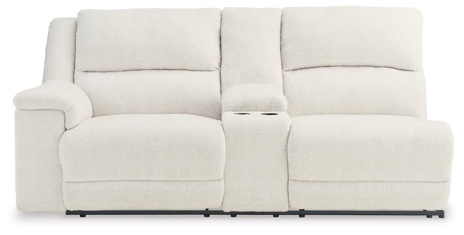 Keensburg Linen Left-Arm Facing Power Reclining Loveseat with Console - 6180701 - Bien Home Furniture &amp; Electronics