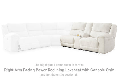 Keensburg Linen Right-Arm Facing Power Reclining Loveseat with Console - 6180790 - Bien Home Furniture &amp; Electronics