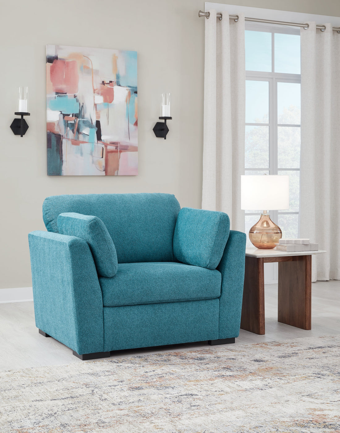 Keerwick Teal Oversized Chair - 6750723 - Bien Home Furniture &amp; Electronics