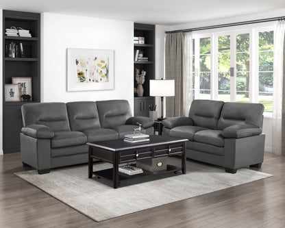 Keighly Dark Gray Loveseat - 9328DG-2 - Bien Home Furniture &amp; Electronics