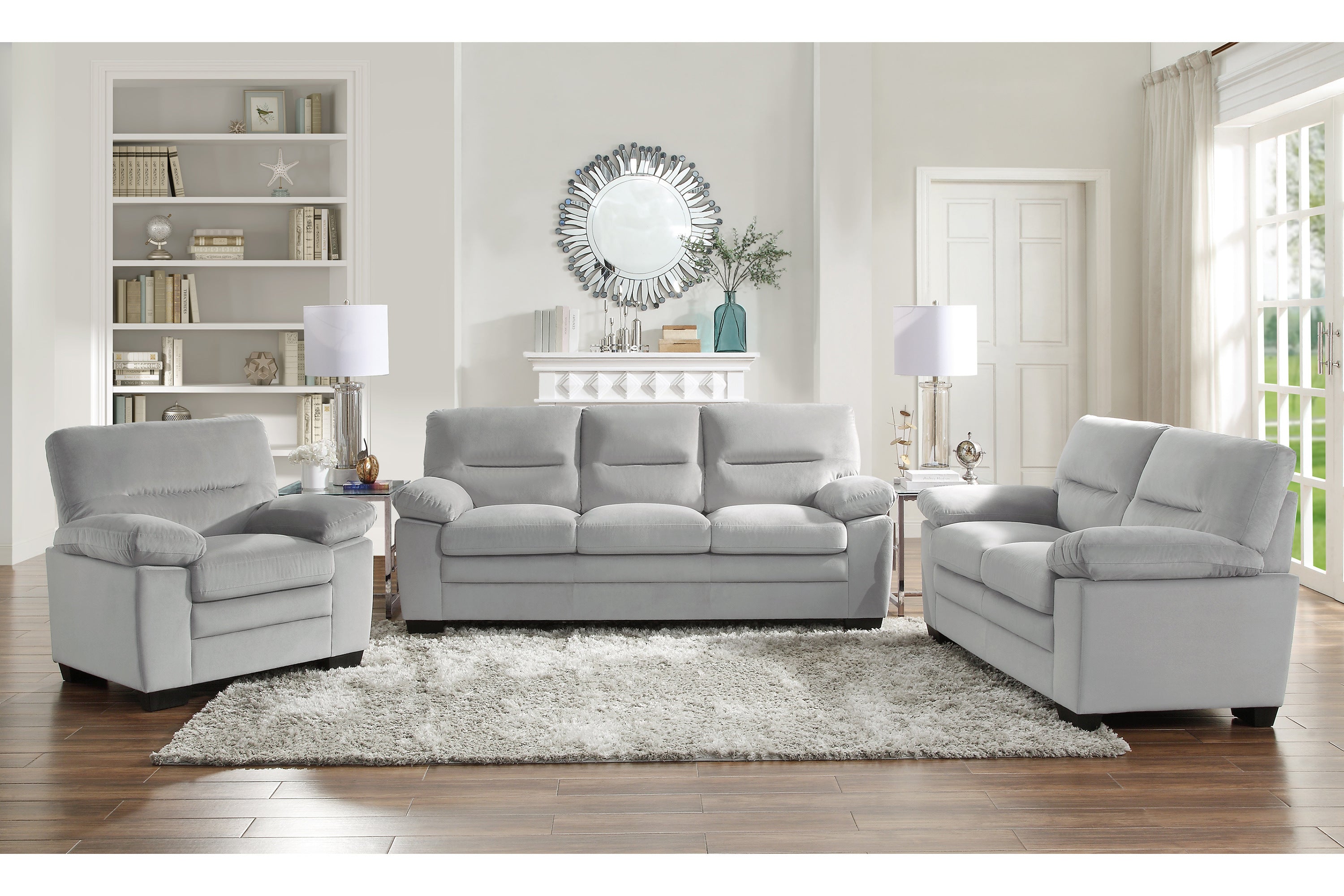 Keighly Gray Loveseat - 9328GY-2 - Bien Home Furniture &amp; Electronics