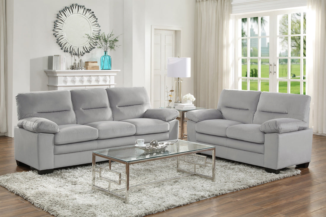 Keighly Gray Sofa - 9328GY-3 - Bien Home Furniture &amp; Electronics
