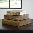 Keldy Antique Brass Finish Box, Set of 3 - A2000490 - Bien Home Furniture & Electronics