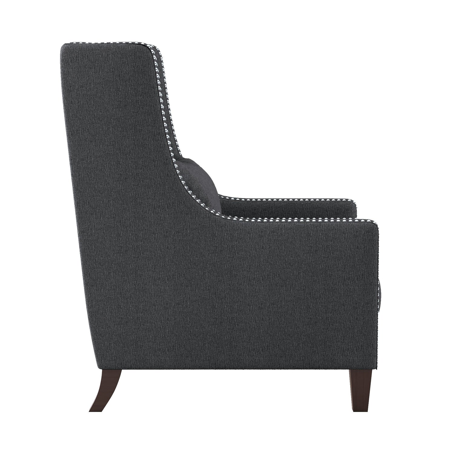 Keller Dark Gray Accent Chair - 1114DG-1 - Bien Home Furniture &amp; Electronics