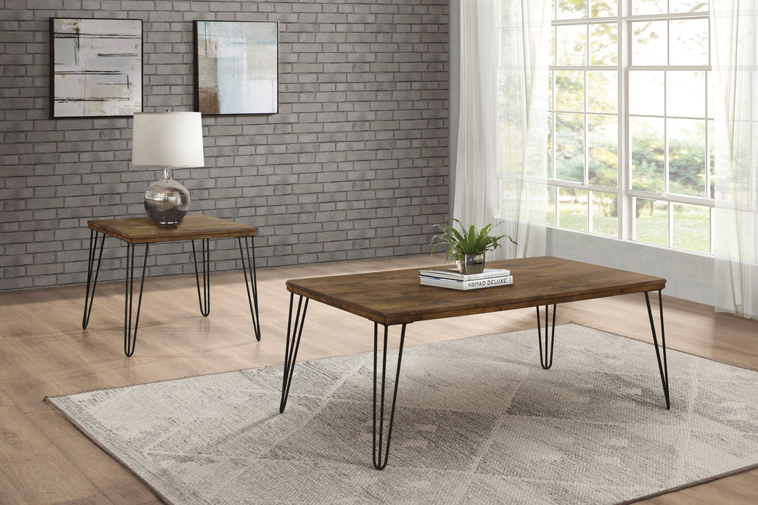 Kellson Rustic Oak/Black End Table - 3660M-04 - Bien Home Furniture &amp; Electronics