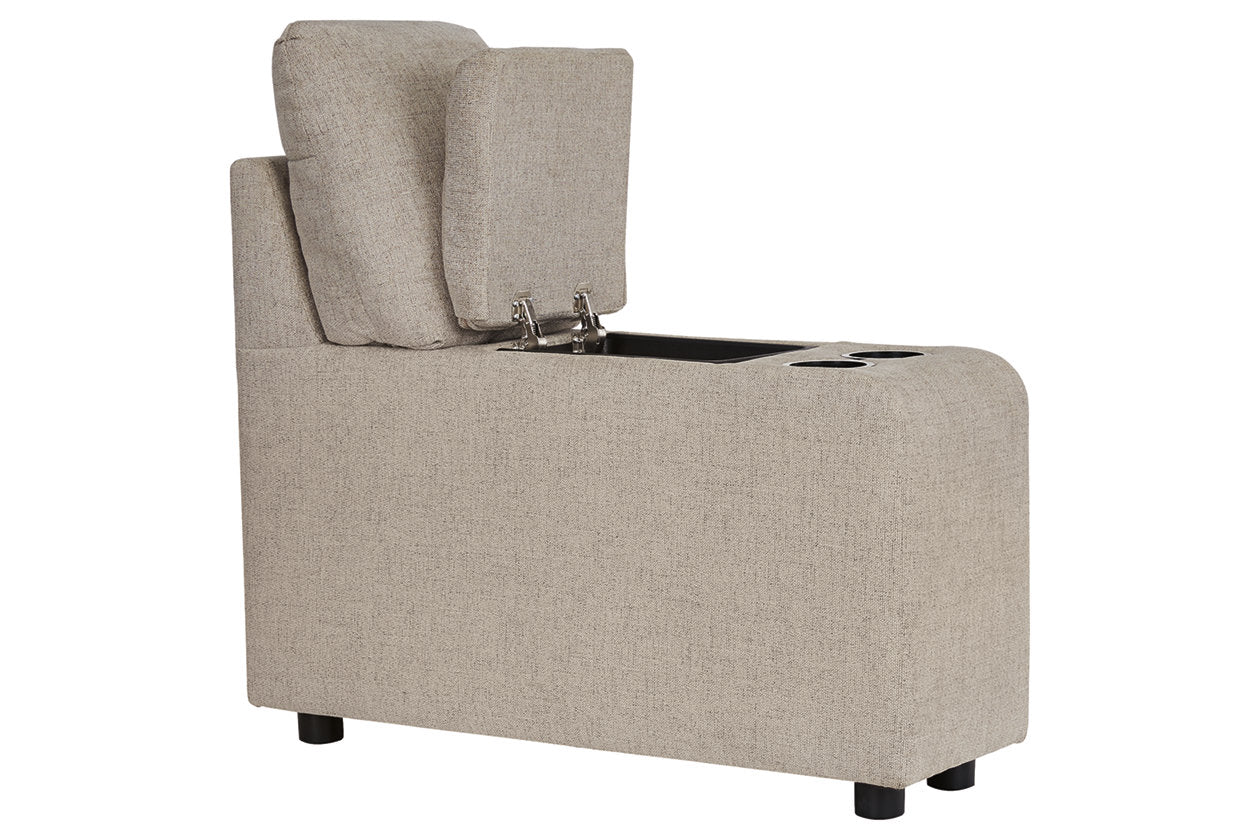 Kellway Bisque Console with Storage - 9870757 - Bien Home Furniture &amp; Electronics