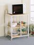 Kelvin Natural Brown/White 2-Shelf Kitchen Cart - 2506 - Bien Home Furniture & Electronics