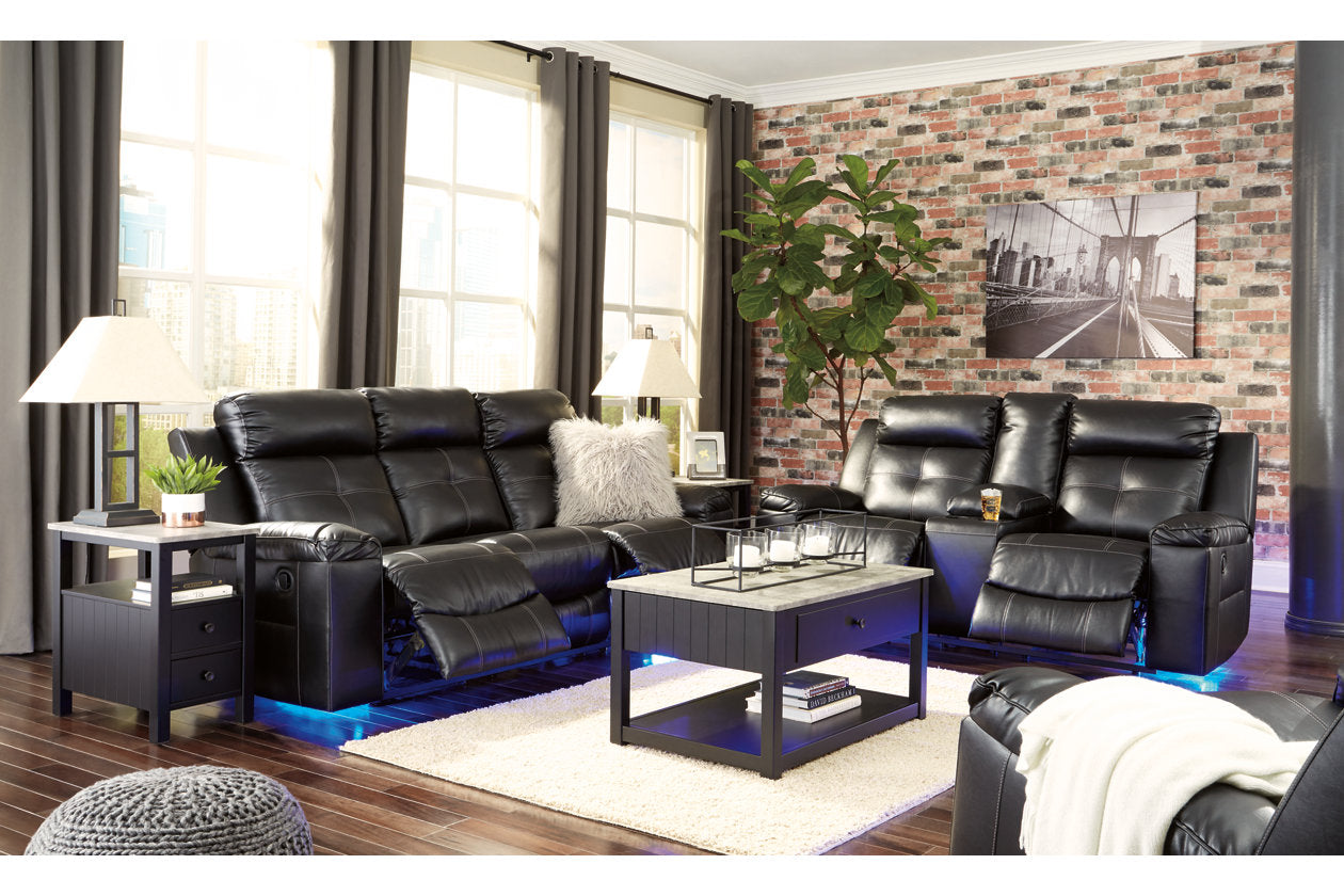 Kempten Black Reclining Sofa - 8210588 - Bien Home Furniture &amp; Electronics