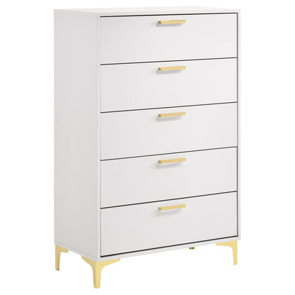 Kendall 5-Piece Eastern King Bedroom Set White - 224401KE-S5 - Bien Home Furniture &amp; Electronics