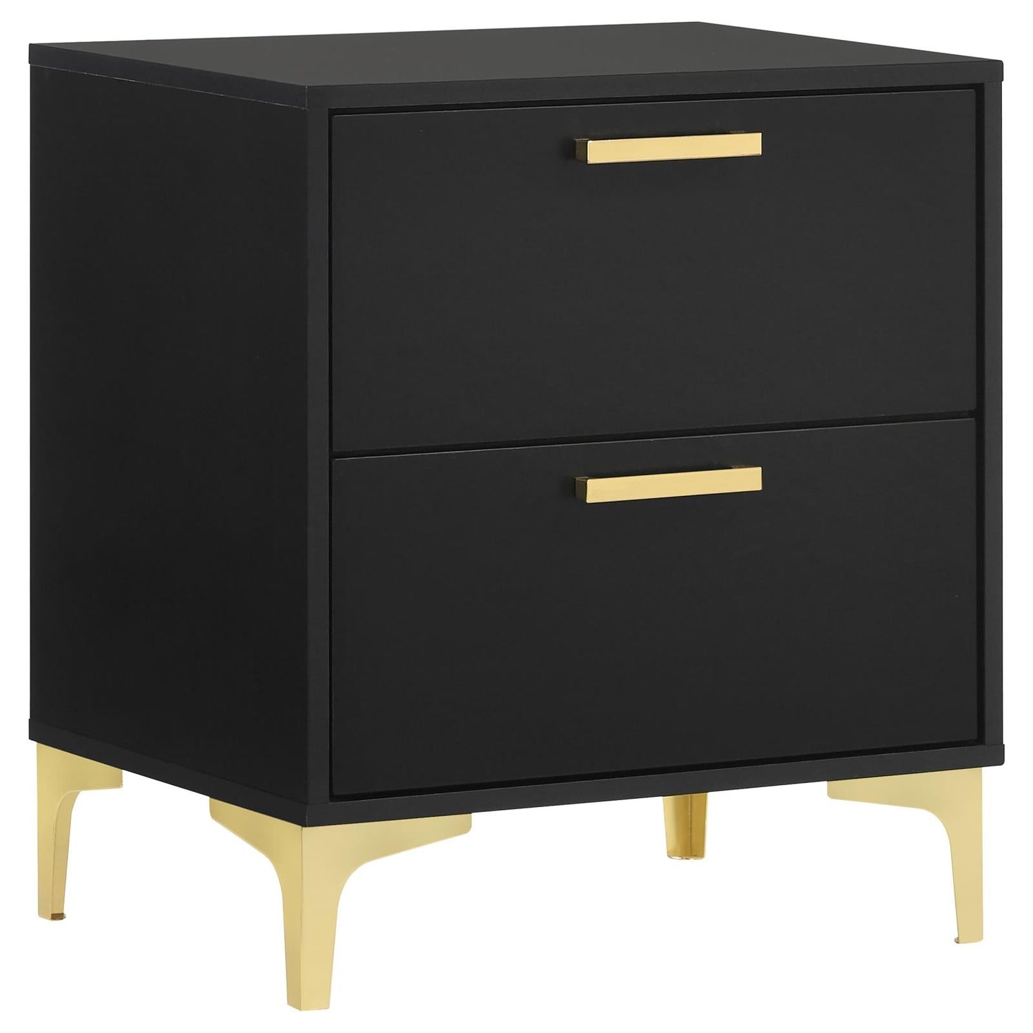Kendall 5-Piece Tufted Panel Queen Bedroom Set Black/Gold - 224451Q-S5 - Bien Home Furniture &amp; Electronics
