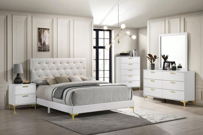 Kendall 6-drawer Dresser with Mirror White - 224403M - Bien Home Furniture &amp; Electronics