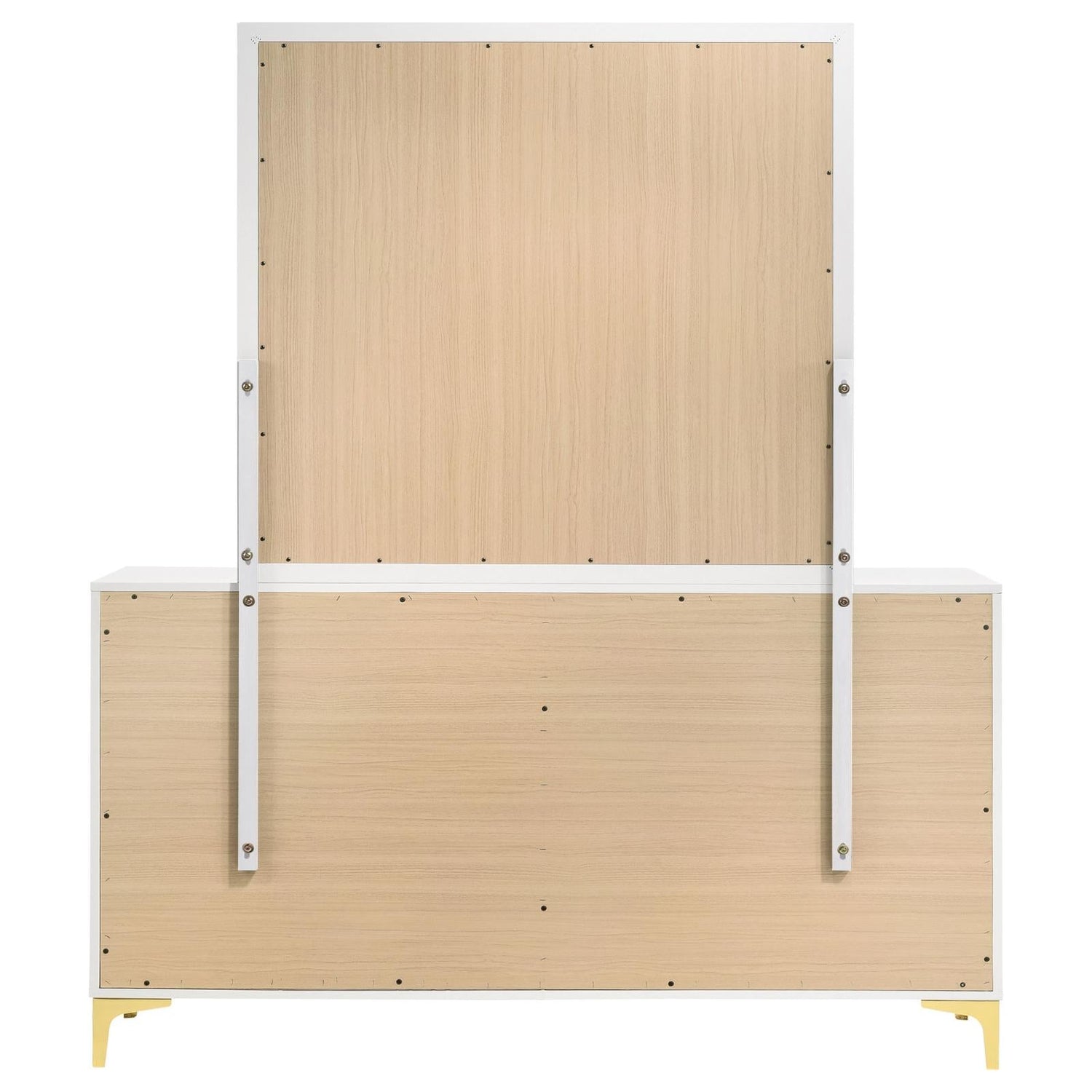 Kendall 6-drawer Dresser with Mirror White - 224403M - Bien Home Furniture &amp; Electronics