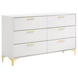 Kendall White 6-Drawer Dresser - 224403 - Bien Home Furniture & Electronics