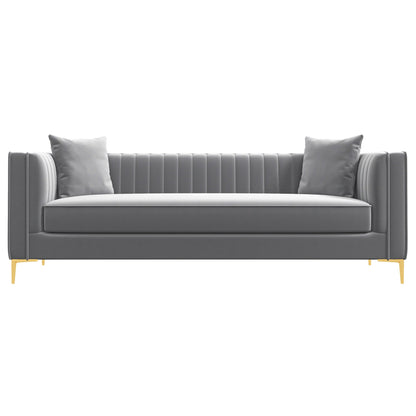 Kendra Sofa 91&quot; (Light Grey Velvet) - MDM00371 - Bien Home Furniture &amp; Electronics