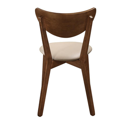 Kersey Beige/Chestnut Dining Side Chairs with Curved Backs, Set of 2 - 103062 - Bien Home Furniture &amp; Electronics