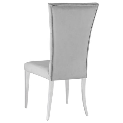 Kerwin 7-Piece Dining Room Set Gray/Chrome - 111101-S7G - Bien Home Furniture &amp; Electronics
