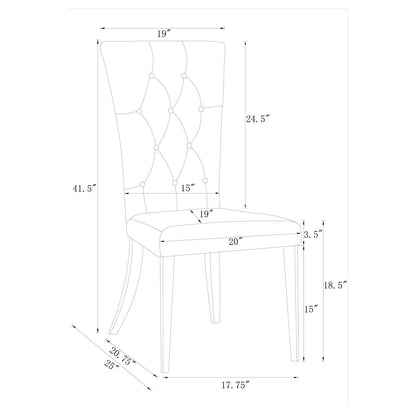 Kerwin 7-Piece Dining Room Set White/Chrome - 111101-S7W - Bien Home Furniture &amp; Electronics
