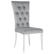 Kerwin Gray/Chrome Tufted Upholstered Side Chair, Set of 2 - 111103 - Bien Home Furniture & Electronics