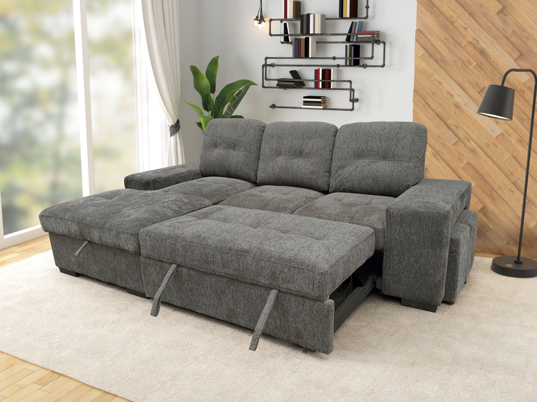Kevin Sectional With PullOut Bed Bien Home Furniture & Electronics